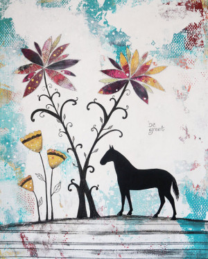 Acrylic Painting, Inspirational Quotes , Flower and Horse Painting ...