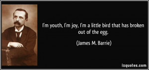 youth, I'm joy, I'm a little bird that has broken out of the egg ...