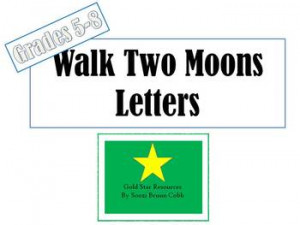 Walk Two Moons Letters Worksheet (can be used with video)