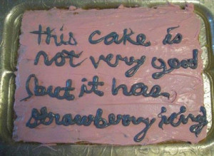 funny cake messages strawberry