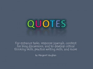 180 Quotes for Response Journals, Entry Tasks, Online Discussions, and ...