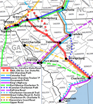 Map The Old South Carolina