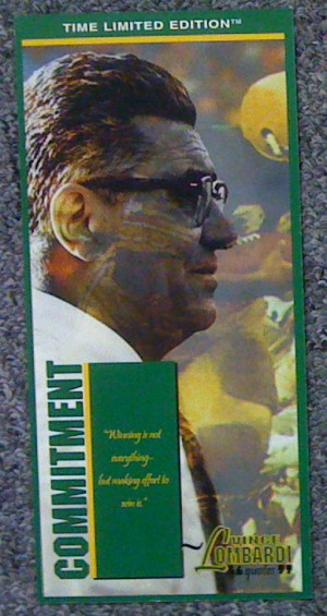 Vince Lombardi Green Bay Packers 1997 Classic Collectibles Quotes ...