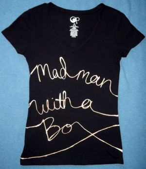 Doctor Who - Bleach Painted Quote Shirt. $27.00, via Etsy.