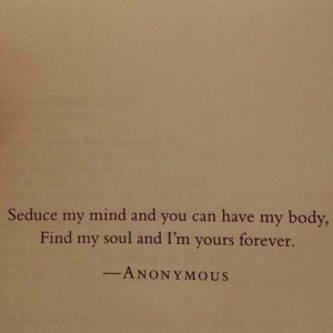 Find my soul and I'm yours forever