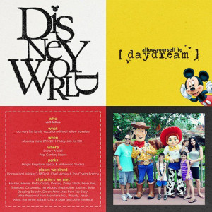 disney world scrapbook page ideas