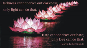 ... drive out hate; only love can do that. ” ~ Martin Luther King, Jr