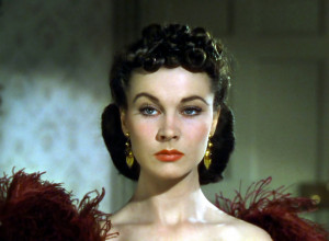 Vivien Leigh as Scarlett O'Hara in the film, Gone with the Wind