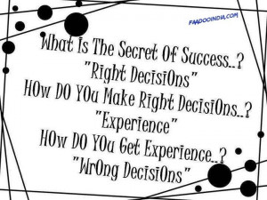 What is the secret of success? 