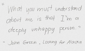 about me depression quotes person typo self harm unhappy john green ...