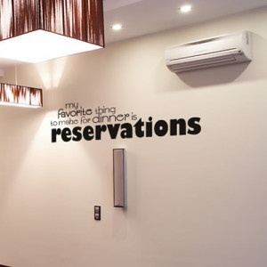 ... Thing To Make For Dinner Is Reservations Wall Sticker Kitchen Quote