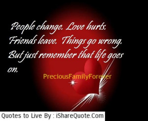 People change, love hurts, friends leave, thing go wrong but…