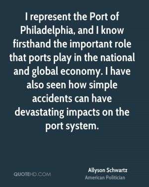 represent the Port of Philadelphia, and I know firsthand the ...