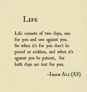 Life Quotes, Imam Ali