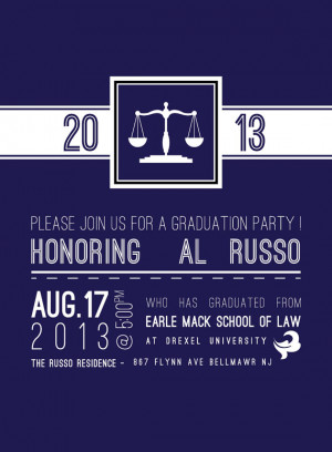 Funny Law School Graduation Invitations Law school graduation