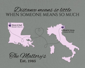 , Fathers Day Present, Long Distance Quote, Family Present, Military ...