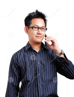 Man Talking On Phone