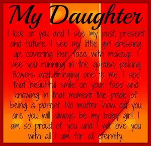 My Daughter ~ If you have a daughter, this is a must share.