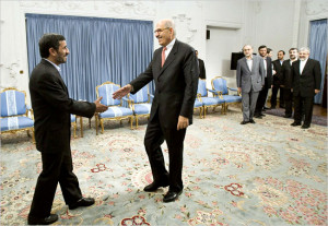 IAEA Director Mohamed ElBaradei meets Iran President Ahmadinejad ...