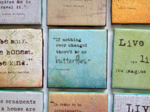 Quote Art/Coaster 4x4 If nothing ever by StolenMomentsStudio, $6.00