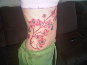 Awesome Cherry Blossom Flower Tattoo