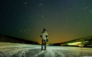Man On Road In Ice Night Wallpaper 540x337 Man On Road In Ice Night ...