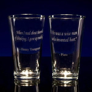 pint beer glasses