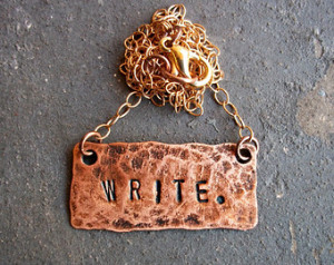 Write. - Gift for Writers Authors P oets - Salvaged Materials - Modern ...