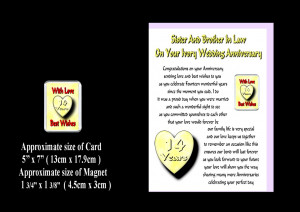 SISTER-BROTHER-IN-LAW-1ST-TO-24TH-WEDDING-ANNIVERSARY-CARD-MAGNET-GIFT
