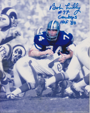Bob Lilly signed autographed 8 x 10 photo Dallas Cowboys
