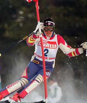 Tamara McKinney, former winner of the World Cup Alpine Skiing ...