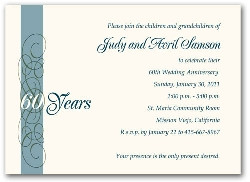 Custom 60th Anniversary Invitations