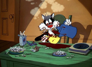 Sylvester from Looney Tunes : Coffee can do… weird things to you.