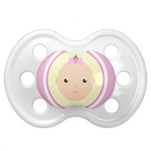 Cute Baby Girl Pacifier from Zazzle.