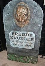 ... tombstones features Freddy Krueger of Nightmare on Elm Street infamy