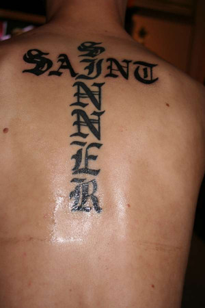 Im Your Sinner Im Your Saint tattoo