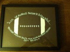 ... scrapbook paper, white paint, and your favorite football quote! More