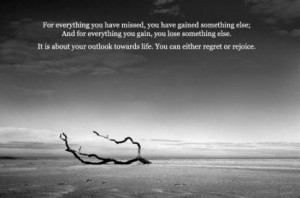 And for everything you gain, you lose something else.