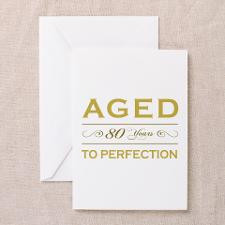 Cool 80 year old birthday design Greeting Cards (P