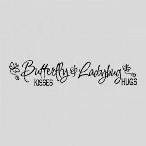 Butterfly & Ladybug...Nursery Wall Quotes Words Sayings Removable Wall ...