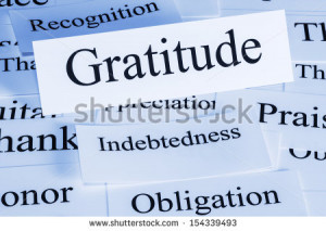... at gratitude, indebtedness, recognition, obligation, - stock photo