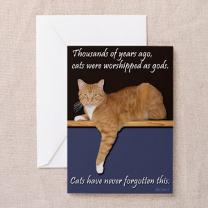 ... Greeting Cards > Orange Kitty Ginger Cat Greeting Cards (Pk of 10