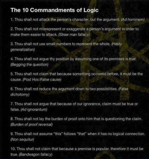 The 10 commandments of logic – learn them