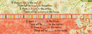 Quote About Peace Facebook Cover