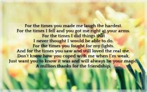 Millions Thanks For The Friendship, Picture Quotes, Love Quotes, Sad ...