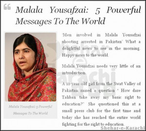 and Honors, Malala Courage Quotes, Malala Day, Malala Famous Quotes ...