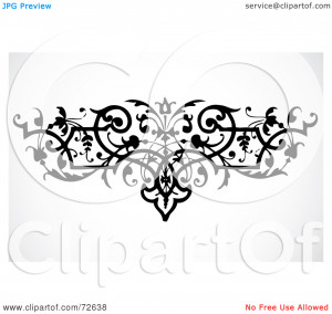 ... Black And White Bold Elegant Vine Border Design Element by BestVector