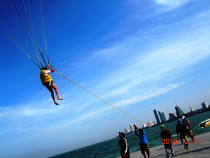 Safe and dry landing - I opted not to get dunked in the sea