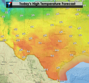... Cold Front Arrives Tonight; Freezing Rain Possible on New Years
