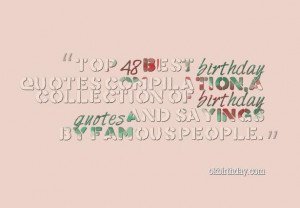 Best 48 birthday quotes messages and sayings by famous peoples ...